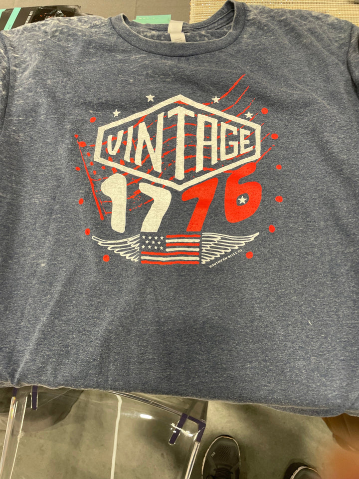 Vintage 1776 Navy Acid Wash Tee
