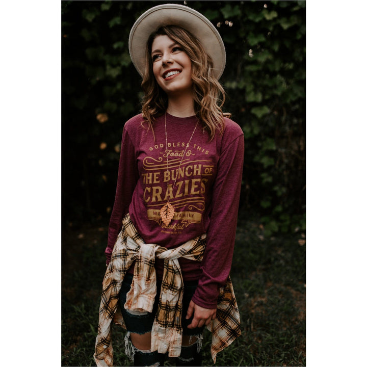 Crazies Maroon Solid Long Sleeve