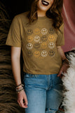 This Is My Happy Face Solid Camel Tee