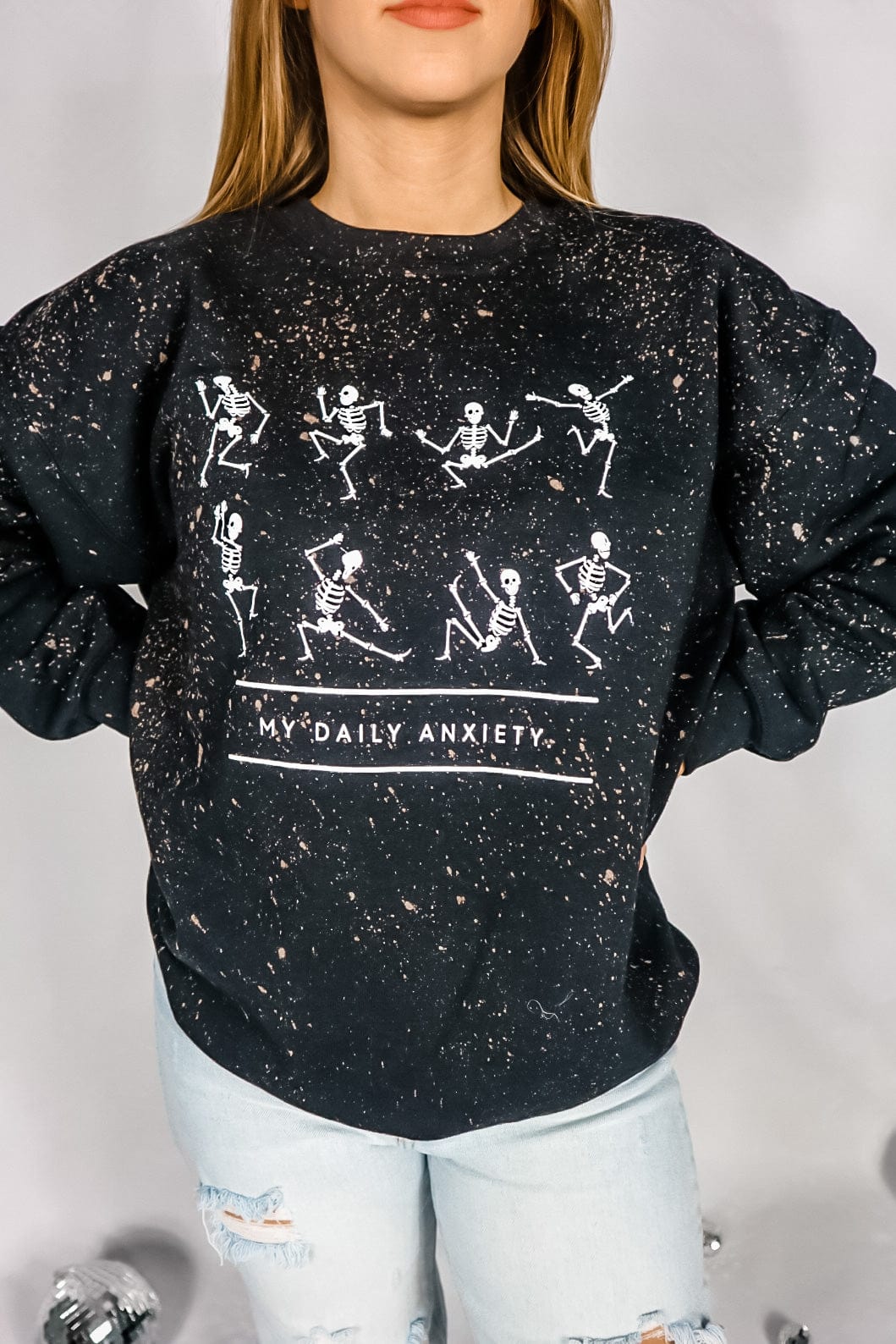 Daily Anxiety Bleached Sweatshirt