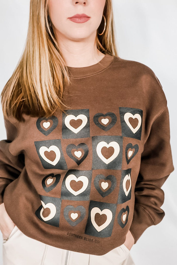 Lots of Love Brown Sweatshirt