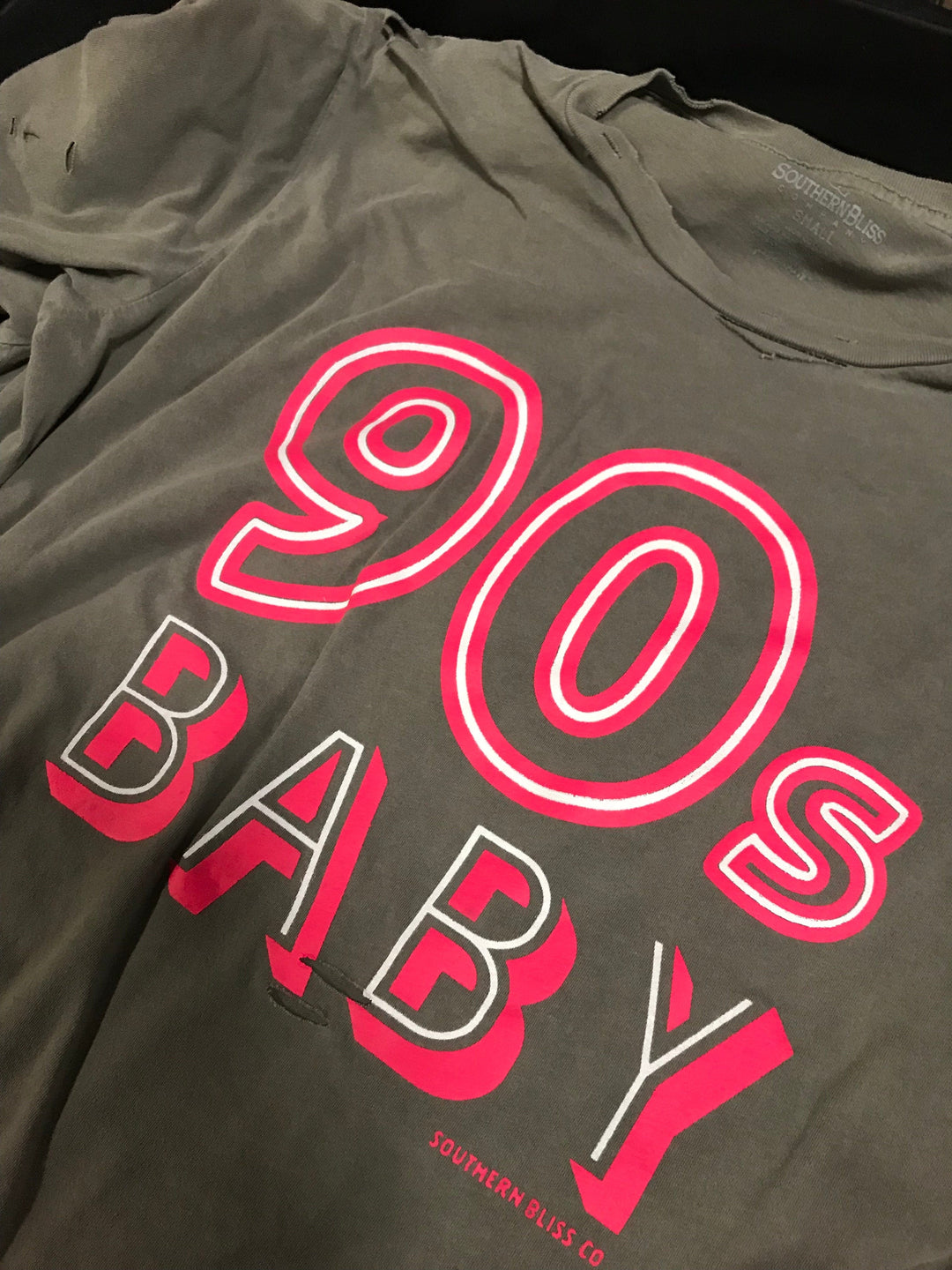 90s Baby Distressed Cut Tee