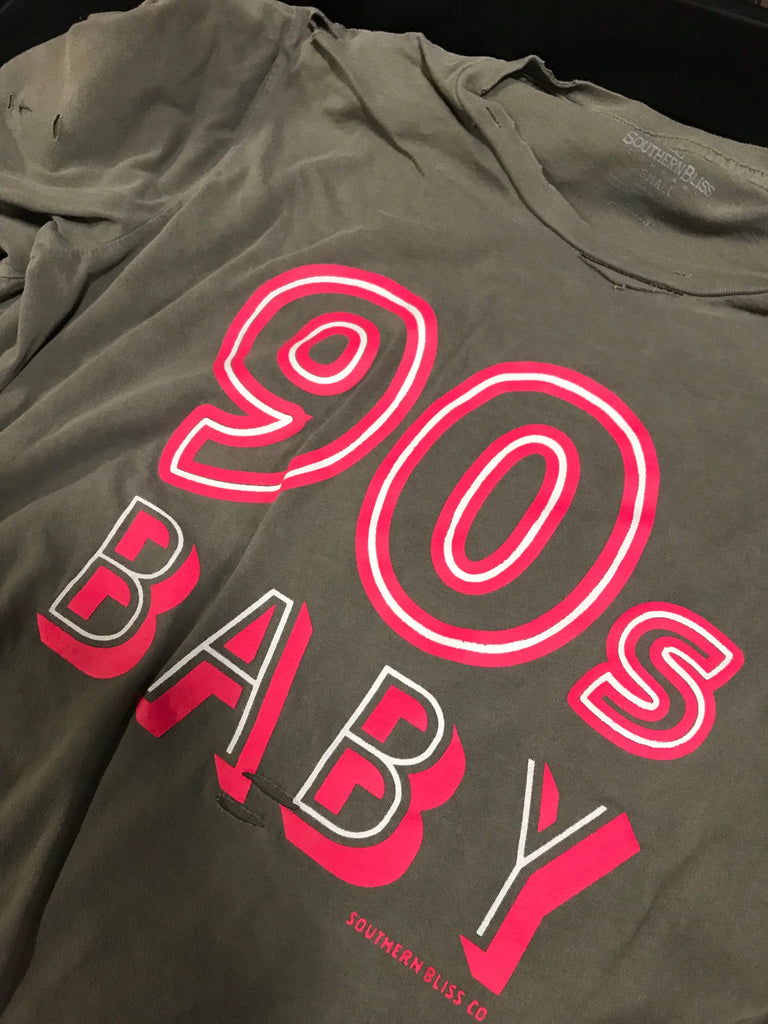90s Baby Distressed Cut Tee