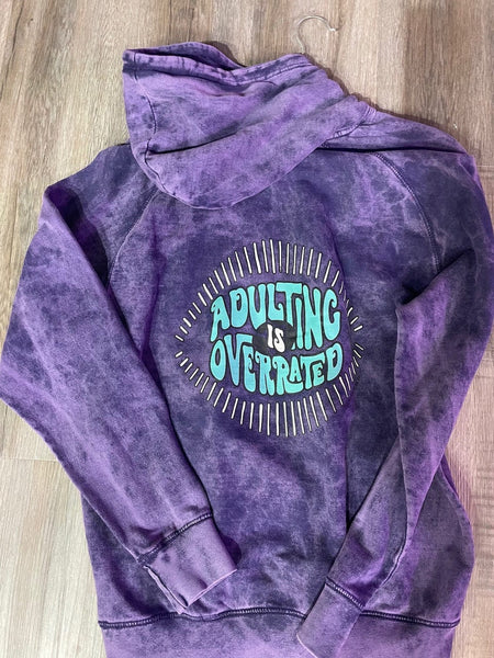 Adulting is Overrated Purple Cloud Hoodie