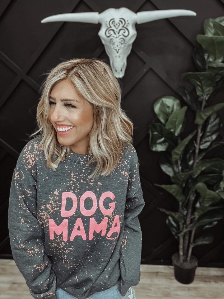 Dog Mama Bleached Sweatshirt