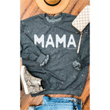 MAMA Gray/White Bleached Sweatshirt
