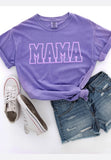 MAMA Outline Puff Violet Tee