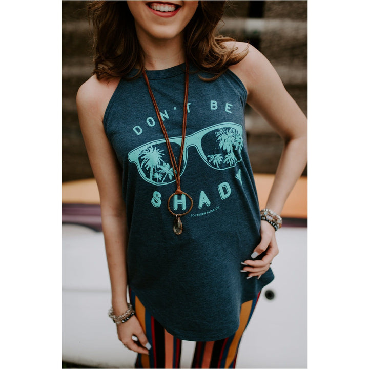 Dont be Shady Navy Solid Tank