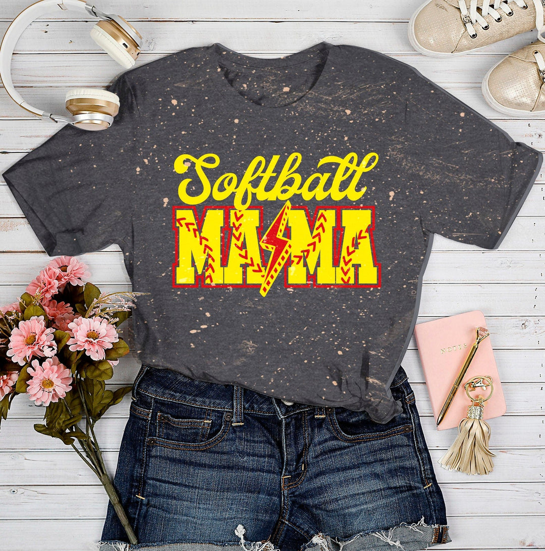 Softball Mama Bleached Tee