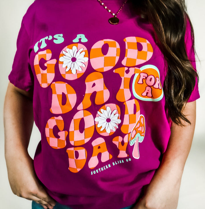 Good Day Solid Magenta Tee