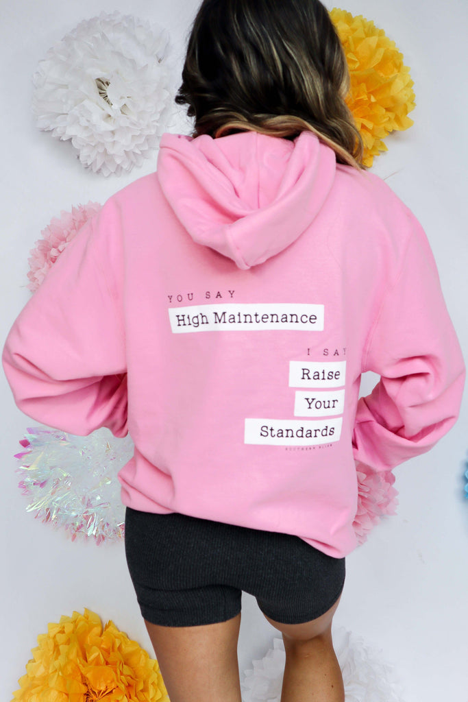 Raise Your Standards Pink Hoodie