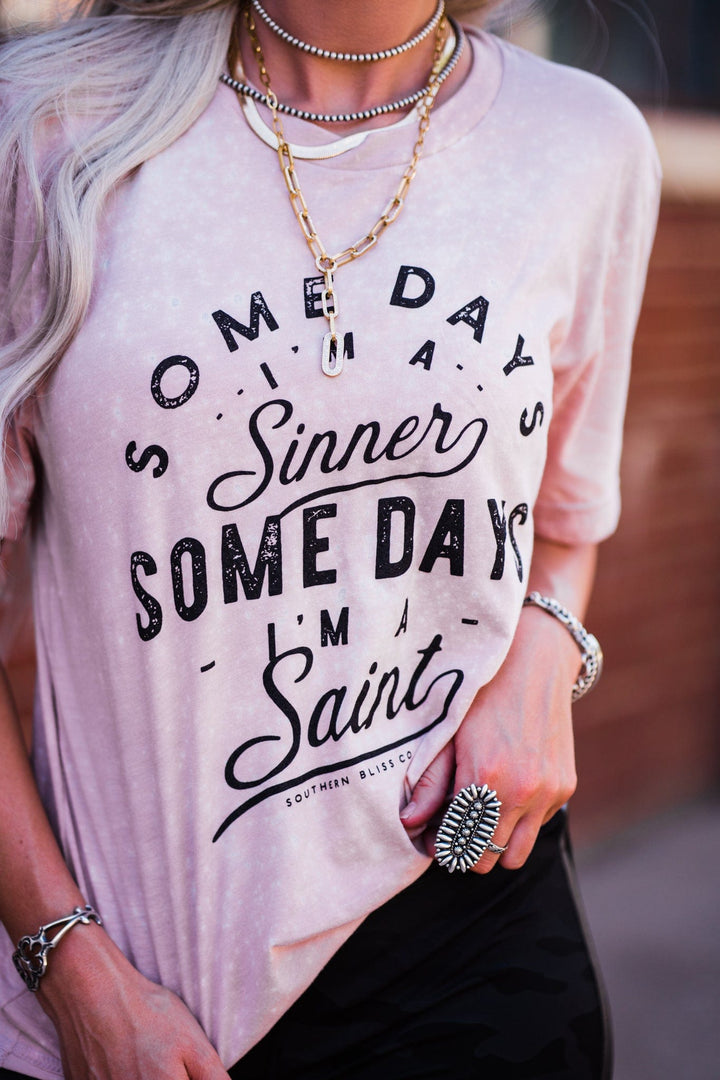 Sinner Saint Bleached Tee