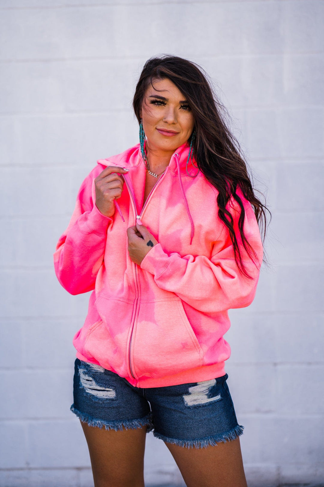 Have It All Together Pink Zip Hoodie