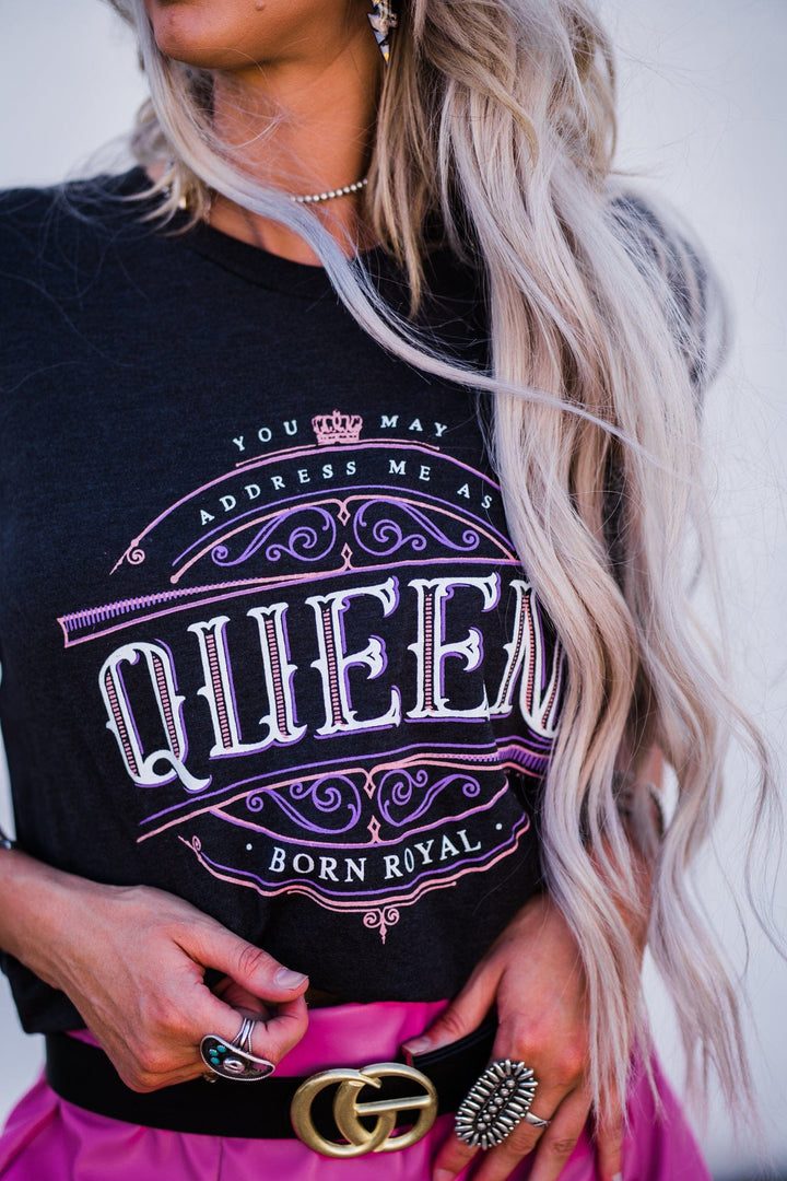 Queen Solid V neck