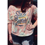 Stick To Your Guns Peach Crop Tie-Dye
