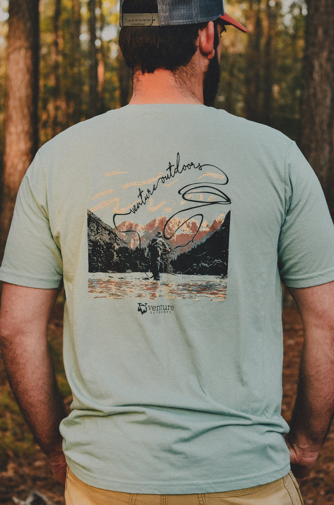 VENTURE MEN'S - Fly Fishing Tee (Mint)