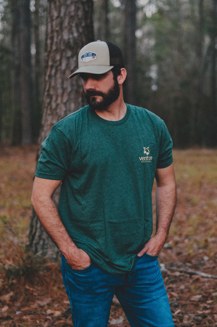 VENTURE MEN'S - Hooks, Racks Green Tee