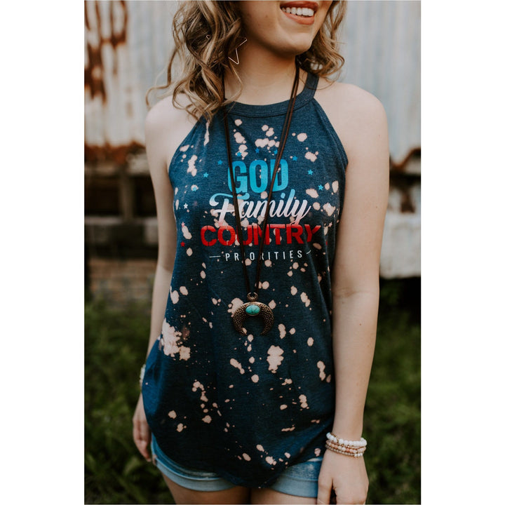 God Family Country Bleached Tank