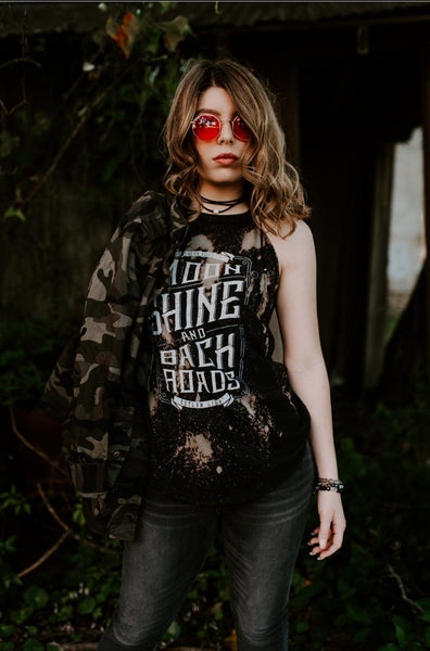 Moonshine and Backroads Bleached Tank