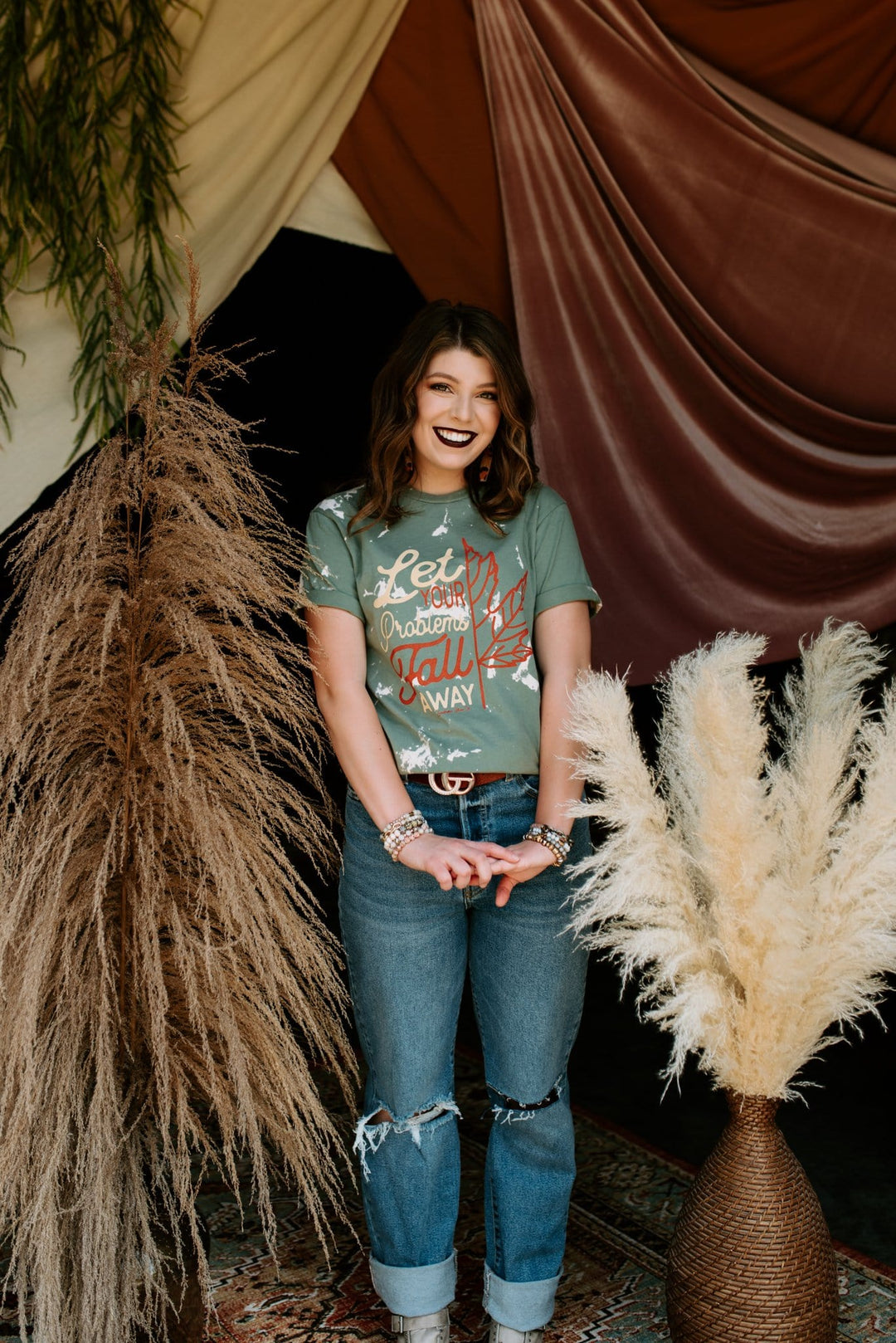 Let Your Problems Fall Away Bleached Tee