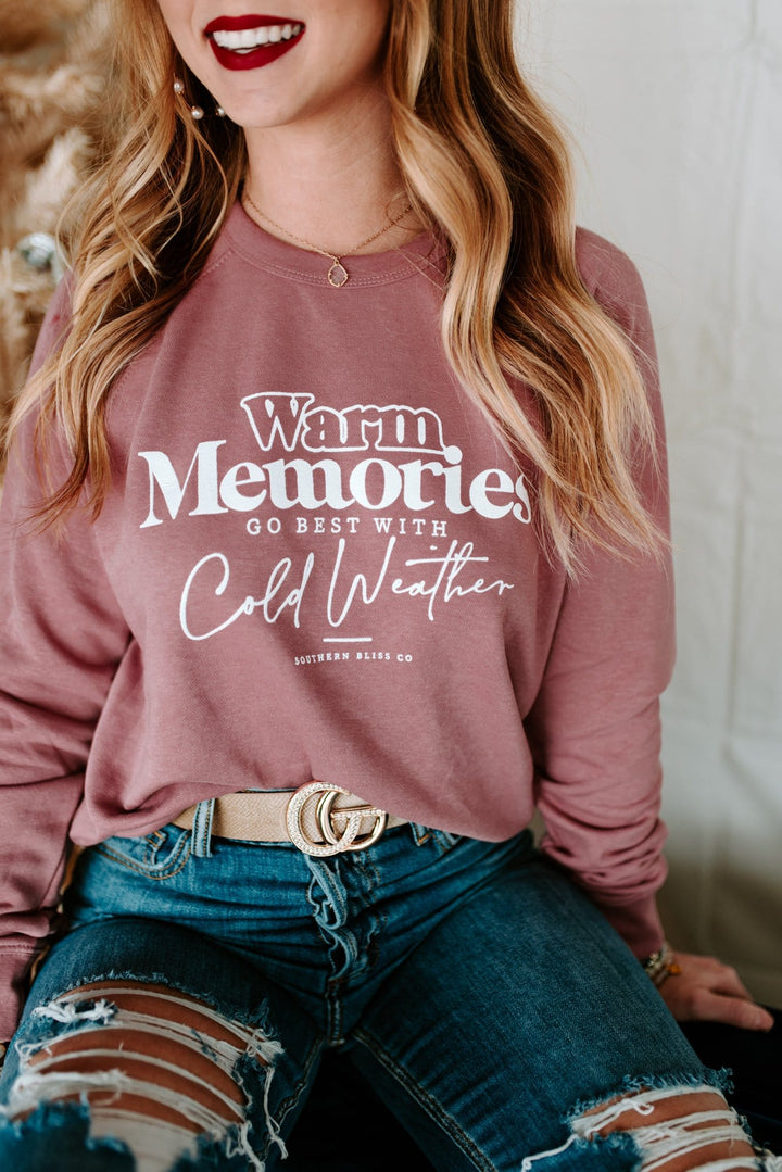 Warm Memories Mauve Terry Pullover