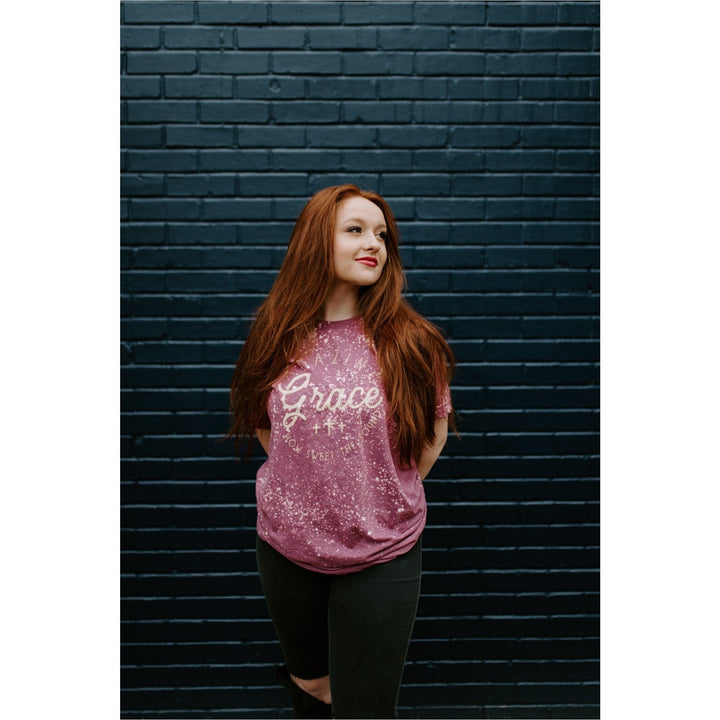 Amazing Grace Bleached Purple Tee