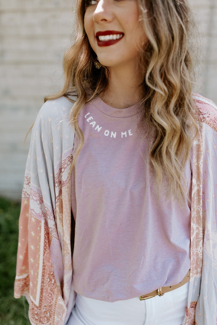 Lean On Me Solid Tee