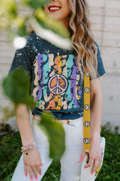 Pick Peace Over Drama Bleached Tee