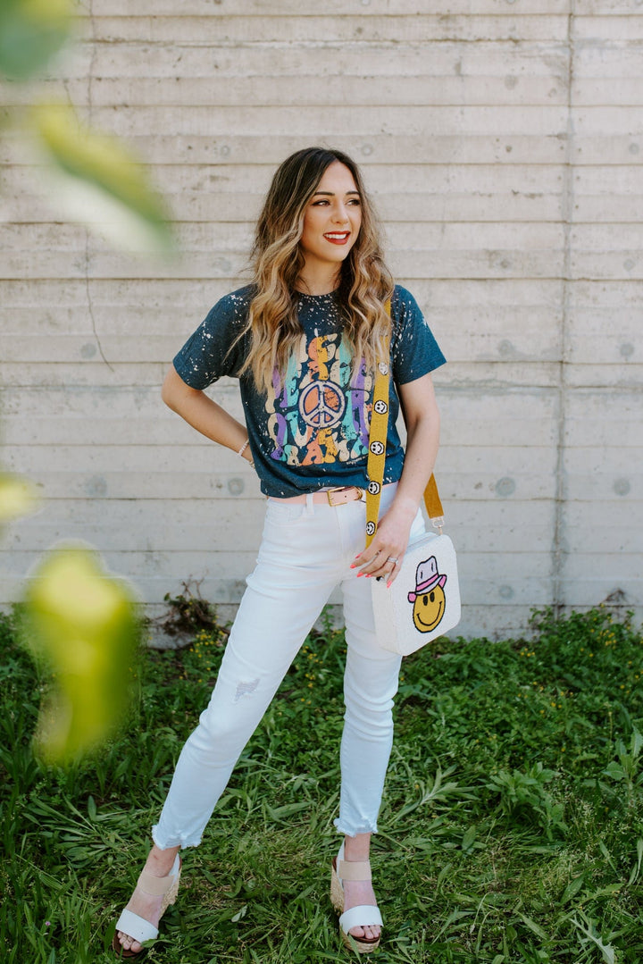 Pick Peace Over Drama Bleached Tee