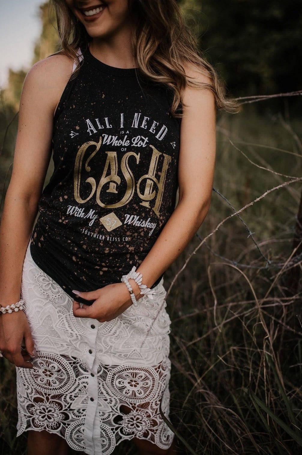 Cash Bleached Tank