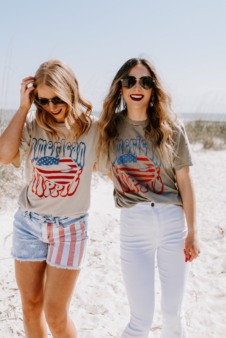 American Hippie Distressed Cut Tee