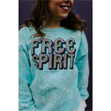 Free Spirit Mint Bleached Sweatshirt