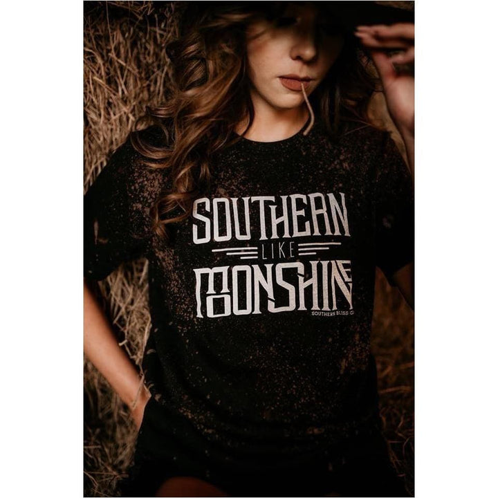 Southern Like Moonshine Bleached Tee